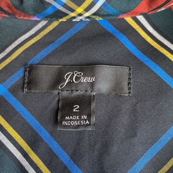 JCrew 🎄embellished tartan popover top - Picture 7 of 10